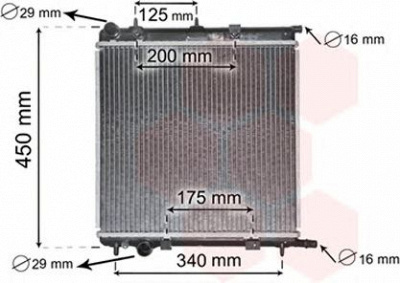 VAN WEZEL 40002289 -  Радиатор, охлаждение двигателя